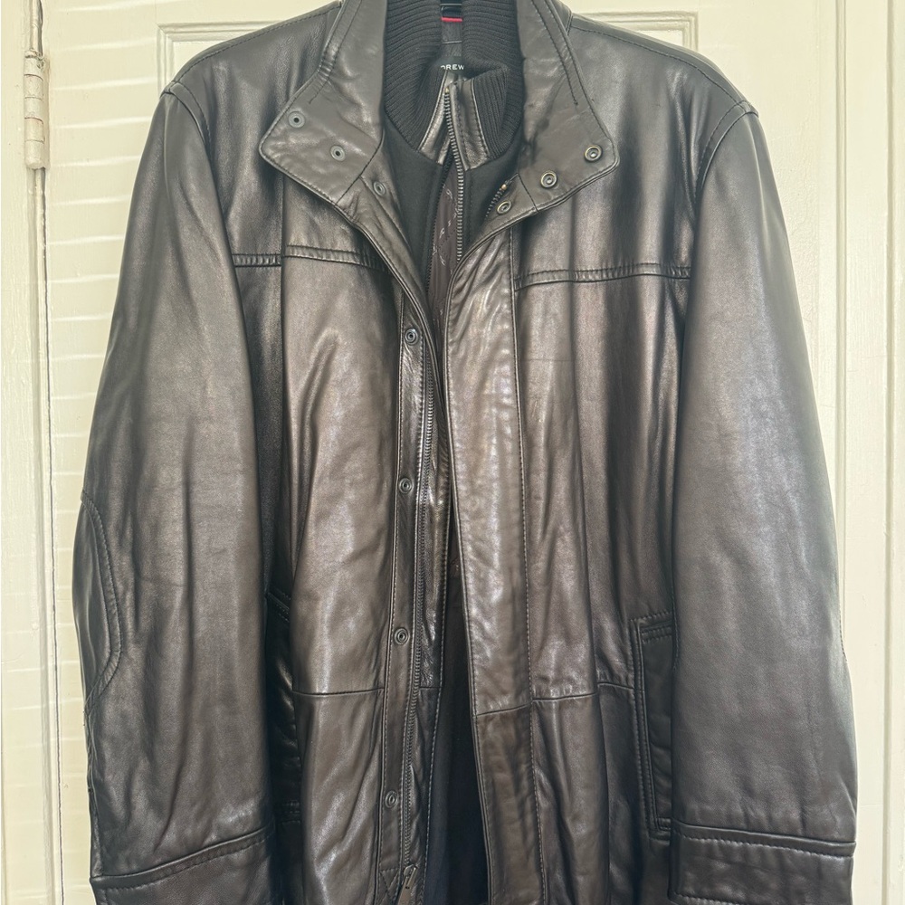 Andrew Marc Dark Brown Leather Jacket